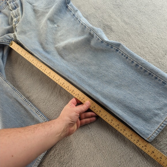 Vintage Levis Jeans 36 (Fits 34x27) Blue Light Wash Faded Faded Skate Grunge Y2K - Picture 13 of 15